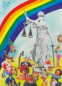  Grundrechte an Stelen . Führung.