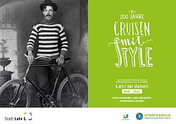 Plakat zum Jubiläum &#39;200 Jahre Fahrrad&#39; und Stadtradeln in Lahr