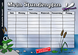 Vorderseite des Stundenplans mit Umwelttipps