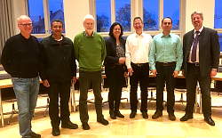 Haben über die Klimapartnerschaft zwischen Alajuela und der Stadt Lahr gesprochen: Heinz-Dieter Ritzau (Zweiter Vorsitzender des Freundeskreis Alajuela - Lahr e.V), Prof. Oscar Vega (Universidad Técnico Nacional) ,Claus Vollmer (Stadtrat Lahr, Bündnis 90/ Die Grünen), Ileana Roblero (Stadt Alajuela, Leiterin des Umweltamtes), Manfred Kaiser (Stadt Lahr, Leiter der Stabsstelle Umwelt), Vize-Bürgermeister Alonso Luna (Stadt Alajuela) und Bürgermeister Tilman Petters (Stadt Lahr).