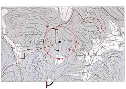 Karte des Gebiets für das das Betretungsverbot nach dem Windradbrand gilt