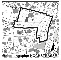 Geltungsbereich des Bebauungsplanes Hochstraße