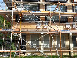 Gerüst am Max-Planck-Gymnasium Lahr