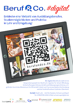 Plakat der digitalen Plattform Beruf &#38; Co