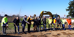 Spatenstich für die Baumaßnahme Rheinstraße Nord. 