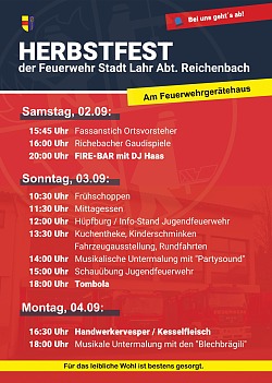 Flyer Herbstfest Abt. Reichenbach