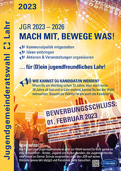 Plakat zur Bewerbung zur Wahl des Jugendgemeinderats