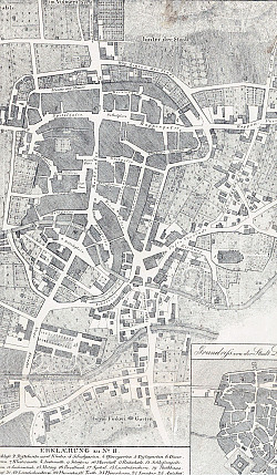 Lahrer Stadtplan von 1827 zeigt das Stadtzentrum