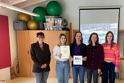 Gruppenbild von links: Ulrike Velte-Hoffmann, Alessia Fröhlich, Miriam Mast, Sonja Himmelsbach, Andrea Müller, Klaus Girstl 