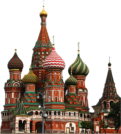 Das Foto zeigt die Basilius-Kathedrale in Moskau