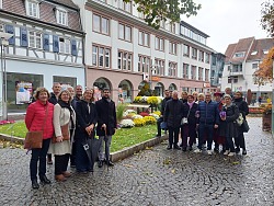 Gruppenfoto mit der Doler Delegation am Schlossplatz in Lahr.