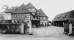 Altes Foto der Oberen Mühle im Stadtteil Hugsweier.