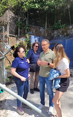 Vorstellung des Projekts zur Sicherstellung der Trinkwasserversorgung, das mit Unterstützung des Bundesministeriums für wirtschaftliche Zusammenarbeit und Entwicklung sowie der Stadt Lahr umgesetzt wurde