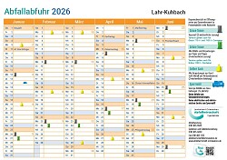 Deckblatt Abfallkalender Lahr Kuhbach 2026