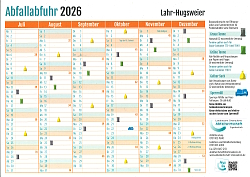 Abfallkalender Hugsweier 2. Halbjahr 2026