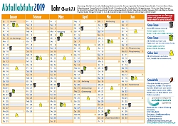 Abfuhrkalender 2019 Beispiel
