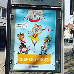 Plakat in der Innenstadt