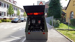 Semi-stationärer Messanhänger beim ersten Einsatz in Lahr