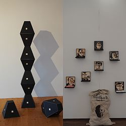 Sonderausstellung 20 Jahre L’ART POUR LAHR „Lahrer Schächtele – Kunst mit Produkten der Firma Leser“