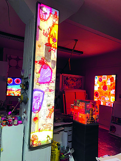 Interaktive Lichtbilder in bunten Farben