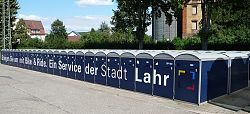 Fahrradboxen am Bahnhof Lahr