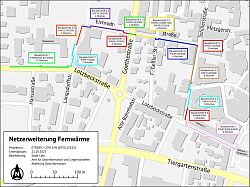 Bauabschnitte Netzerweiterung Fernwärme Stadt Lahr