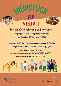 Flyer zur Veranstaltung Frühstück der Vielfalt am 17. Oktober 2026