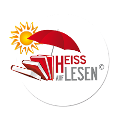 Das Bild zeigt eine Sonne mit Sonnenschirm. Darunter liegen Bücher. Es ist das Logo der Leseclub-Aktion.