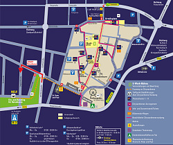 Innenstadtplan Chrysanthema Lahr Bushaltestelle Ein- und ausstieg Friedrich-Ebert-Platz