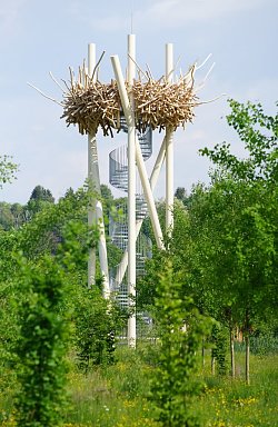 Aussichtsturm „Krähennest“ auf dem Gelände der ehemaligen Landesgartenschau