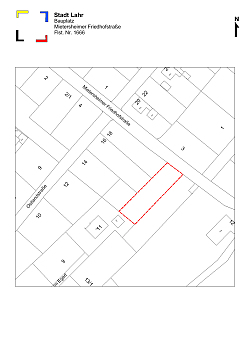 Lageplan des Bauplatzes in Mietersheim