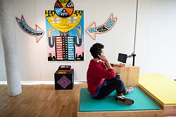 Blick in die Ausstellung „#neuland. Ich - wir und die Digitalisierung“