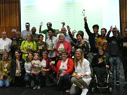 Die glücklichen Stadtgulden-Gewinnerinnen und -Gewinner am Tag der Entscheidung des Lahrer Stadtgulden beim ersten Durchlauf 2019