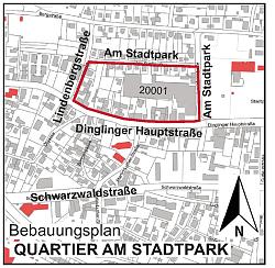 Geltungsbereich des Bebauungsplanes Quartier am Stadtpark