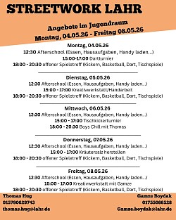 Flyer des Programms des Jugendraums für Woche 3
