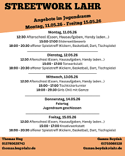 Plakat mit Veranstaltungen