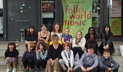 Auftritt der „Weltmusik-Gruppe“ beim 11. Landeswettbewerb für Folk und World Music in Reutlingen