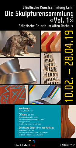 Plakat mit verschiedenen Abgebildeten Skulpturen aus der Lahrer Sammlung.