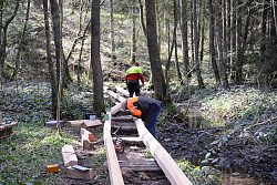 Sanierungsarbeiten Wasserpfad Sulzbachtal 