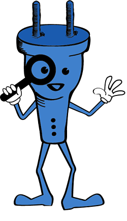 Logo mit Stromstecker des Stromspar-Checks 