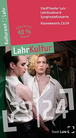 Titelseite des ABO-Programms mit Titelbild aus &#34;Mephisto&#34; (Zwei Schauspieler in weißem Hemd).