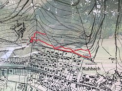 Eine Karte zeigt den Waldlehrpfad Altvater.