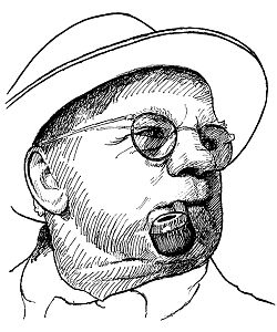 Das Bild zeigt ein Selbstportrait von Wilhelm Wickertsheimer