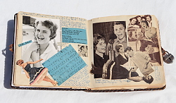 Das Foto zeigt ein altes Tagesbuch