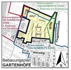 Geltungsbereich des Bebauungsplans Gartenhöfe