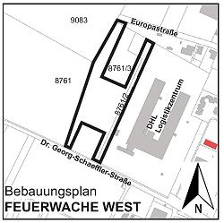 Geltungsbereich des Babauungsplanes Feuerwache West