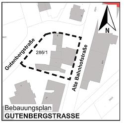 Geltungsbereich des Bebauungsplans Gutenbergstraße