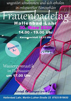 Plakat für den Frauenbadetag 2026
