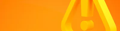 Achtungzeichen auf orangefarbenem Hintergrund