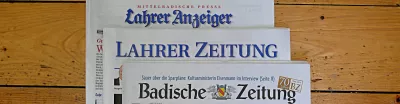 Lahrer Zeitungen, Badische Zeitung, Lahrer Zeitung, Lahrer Anzeiger